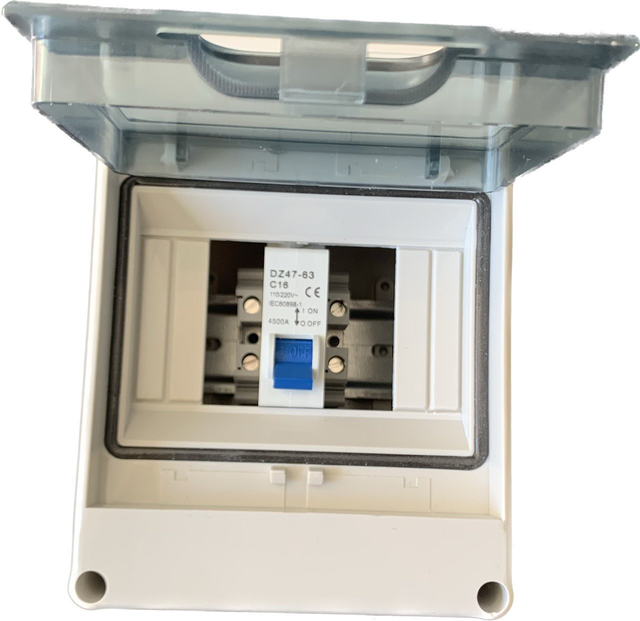 Circuit Breaker 5,10,16,20,32,40 Amp 1,2 pole IP65 Power Distribution Switch Box