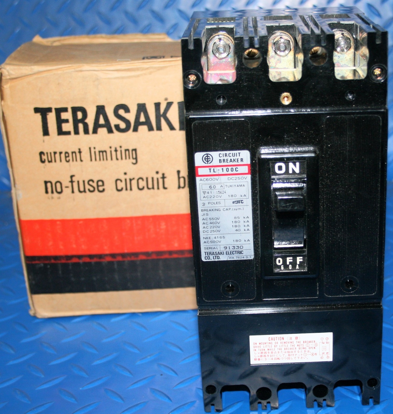 TL-100C CIRCUIT BREAKER TERASAKI AC 600V DC250V 3 POLES new