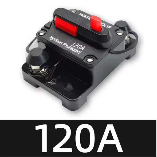 12–48V Waterproof Circuit Breaker Reset Fuse 30A–300A Car Boat Audio Protection
