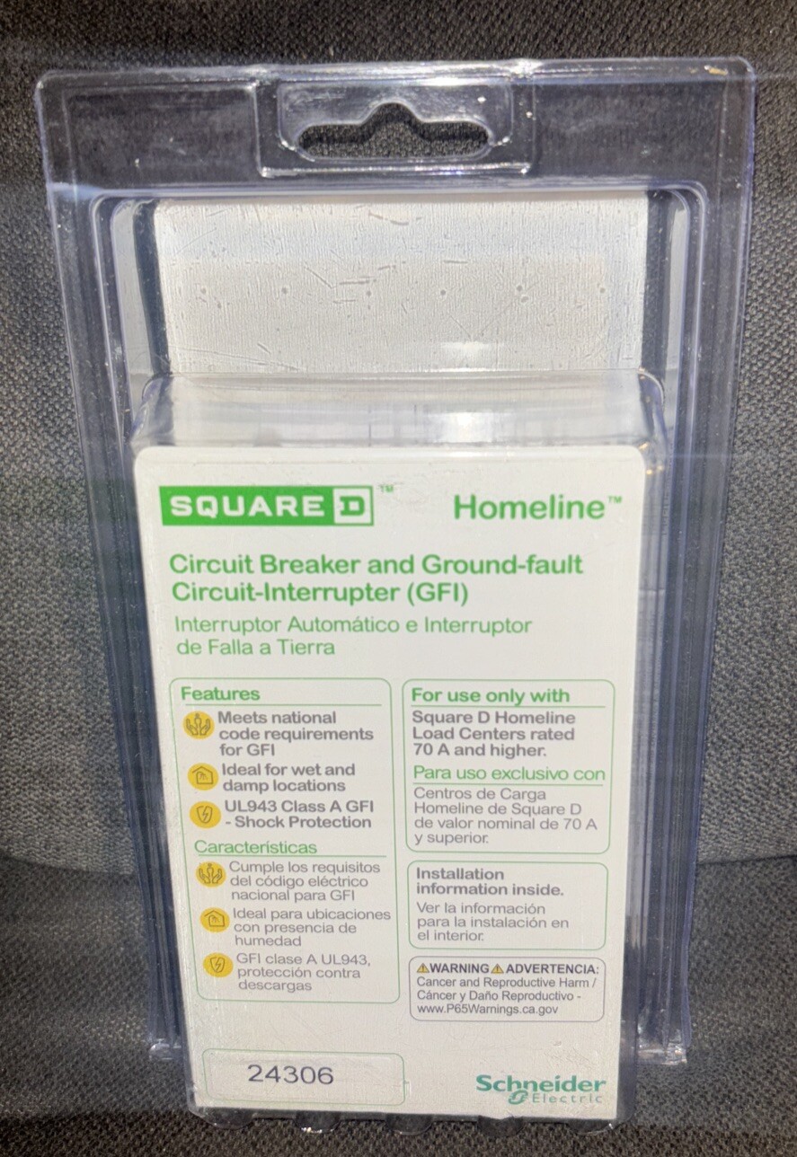 Square D Homeline 20-Amp 2-Pole GFCI Circuit Breaker 🔌Model#{HOM220GFIC}