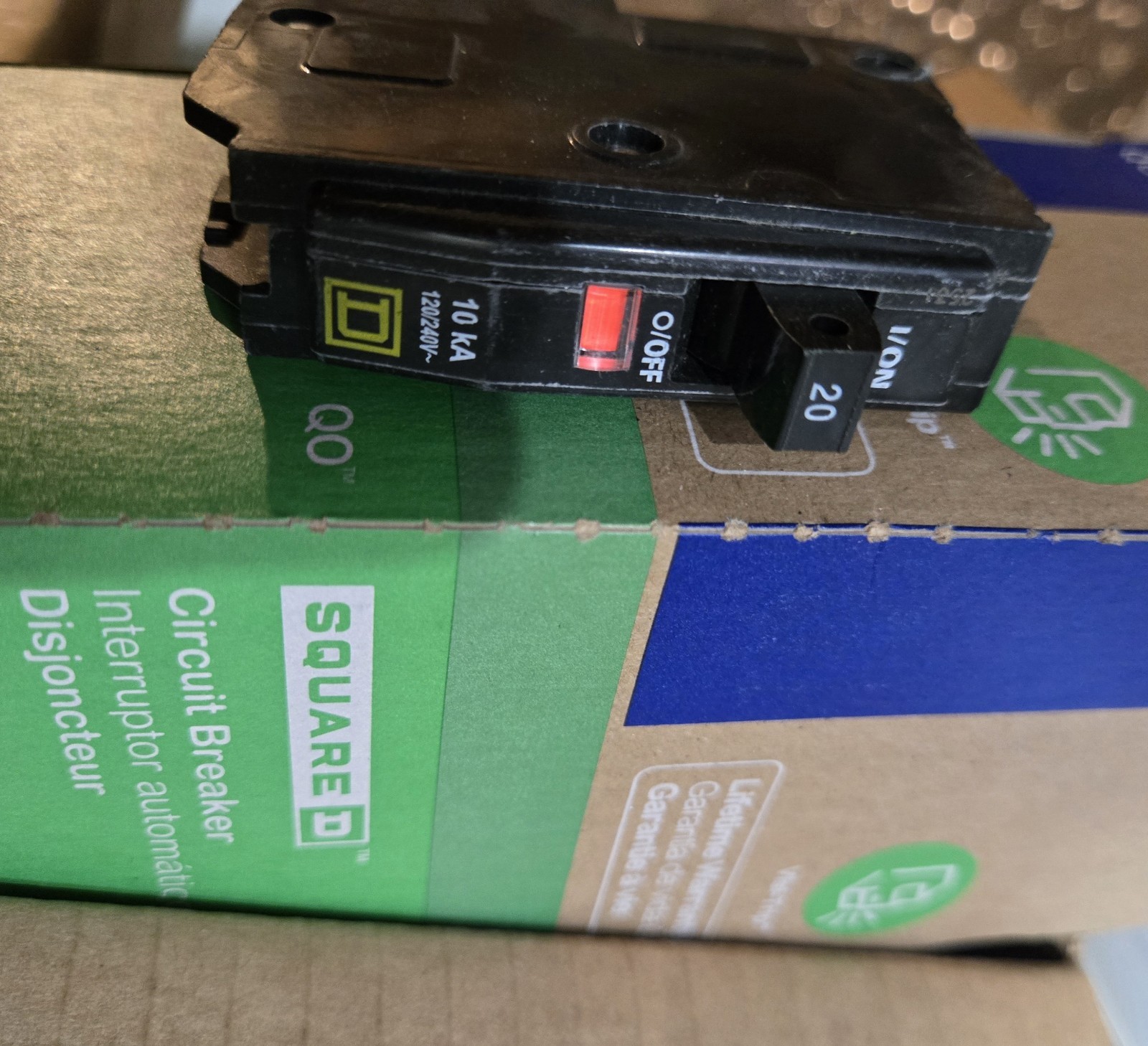 🟢 10 Pack Square D QOB12020 Amp 120V 1 Pole Circuit Breakers 🟢 NEW