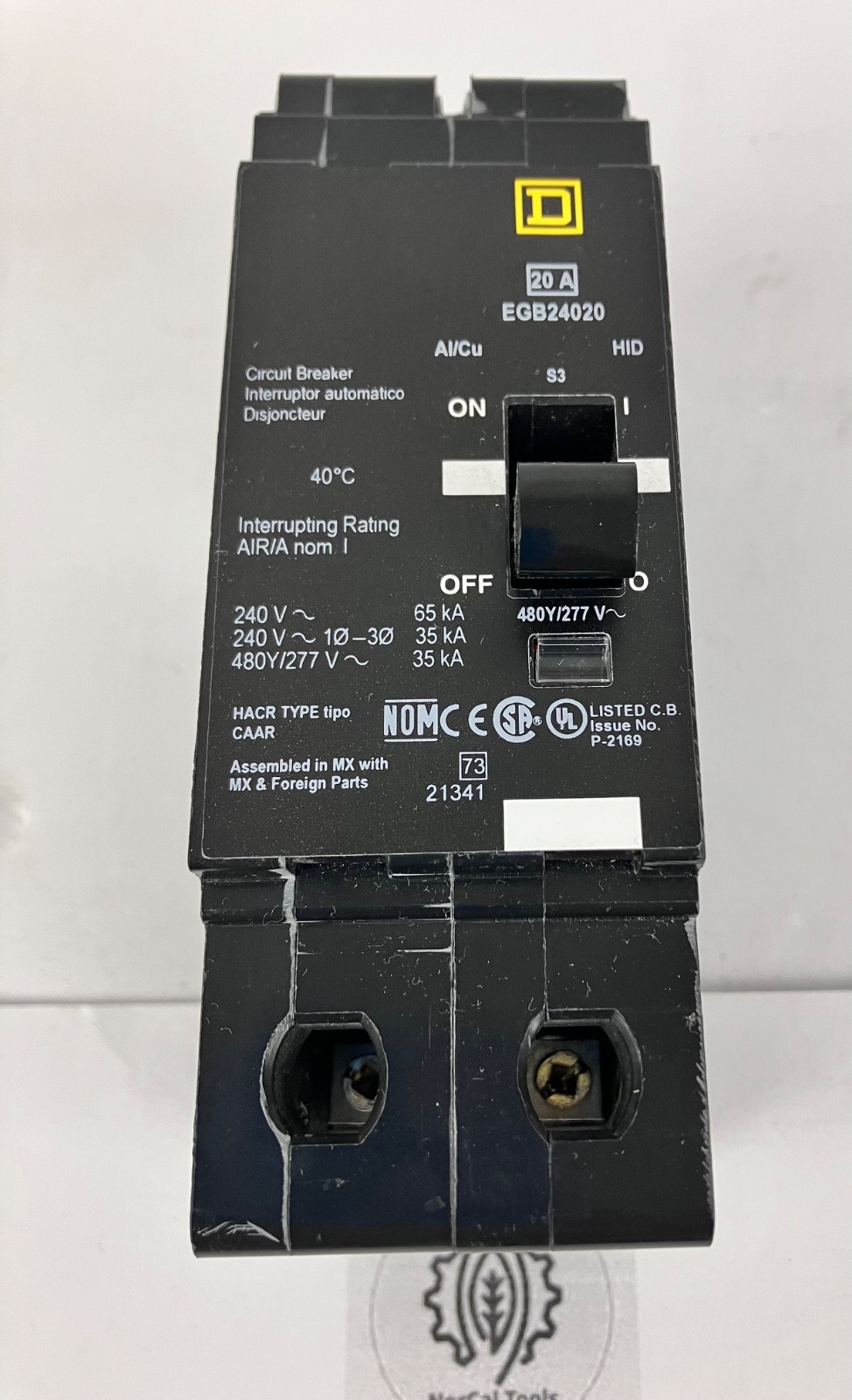 Square D EGB24020 E-Frame Circuit Breaker 20A 2-Pole 480Y/277V Bolt-On NEW