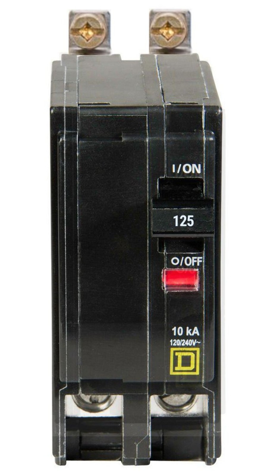 QOB2125 Square D Bolt-on 120V 125A 2 pole circuit breaker 10kA@120V Factory New