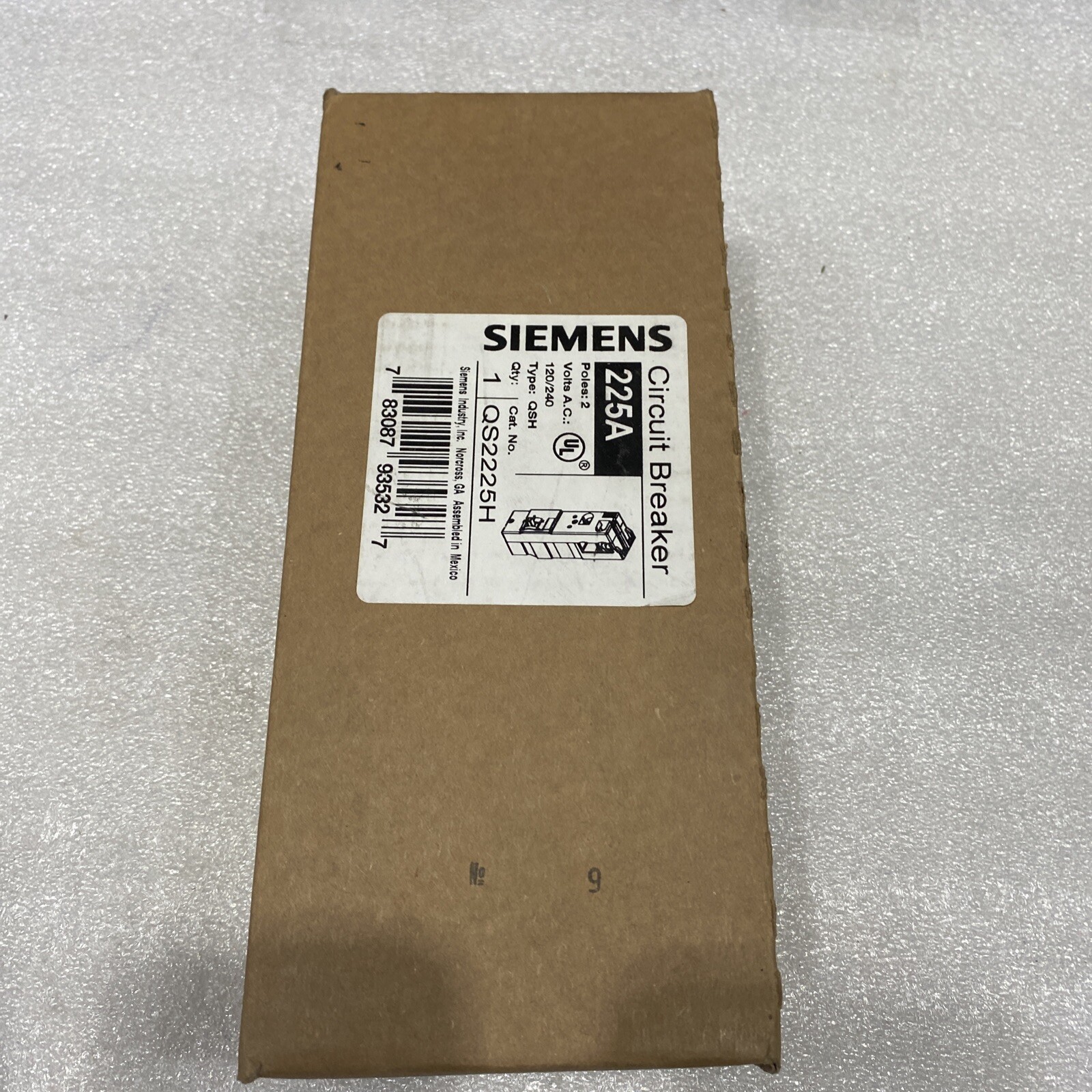 QS2225H SIEMENS QS BREAKERS- MULTI FAMILY USE ONLY BREAKER 225A 2P 120/240V NEW