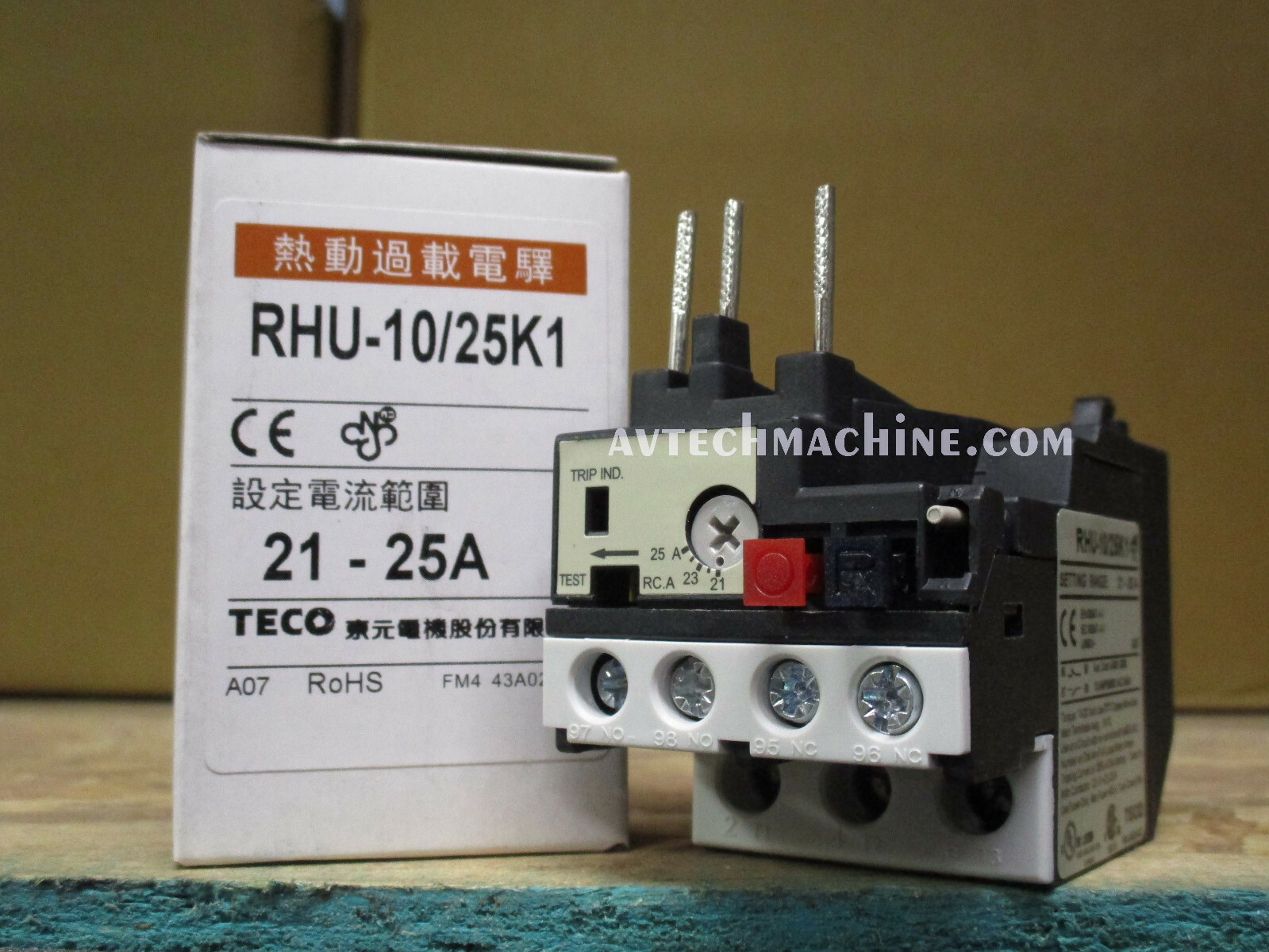 RHU-10/25K1 Teco Thermal Overload 2 Pole 21 – 25 Amp