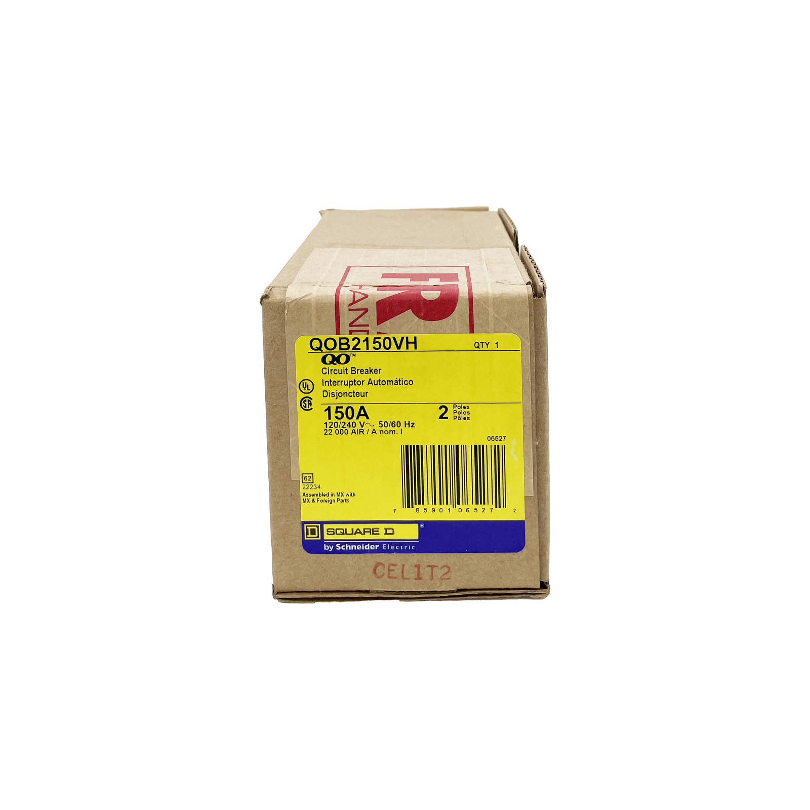 BRAND NEW IN BOX – QOB2150VH – SQUARE D – Mini Circuit Breaker 150A 2P, 240VA