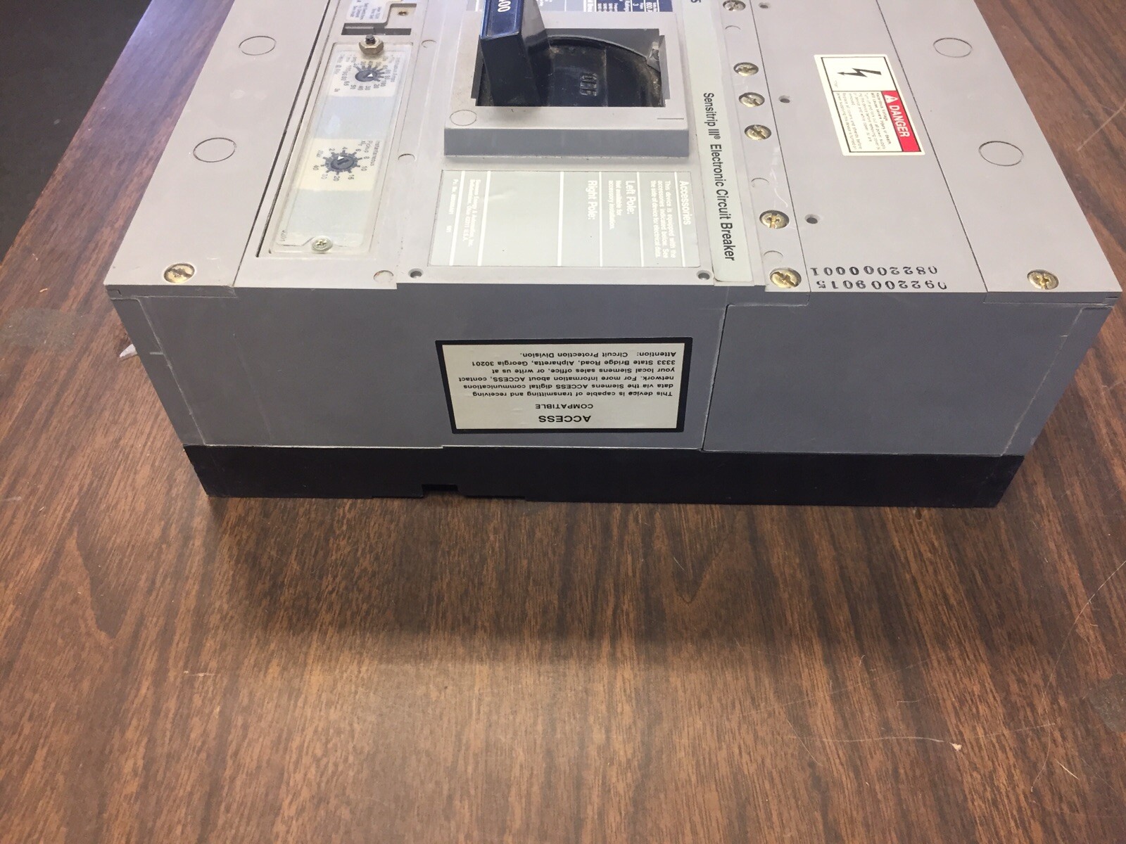 SIEMENS SHJD69400 (400A LI trip) 400 Amp 600 volt Sensitrip III Electronic