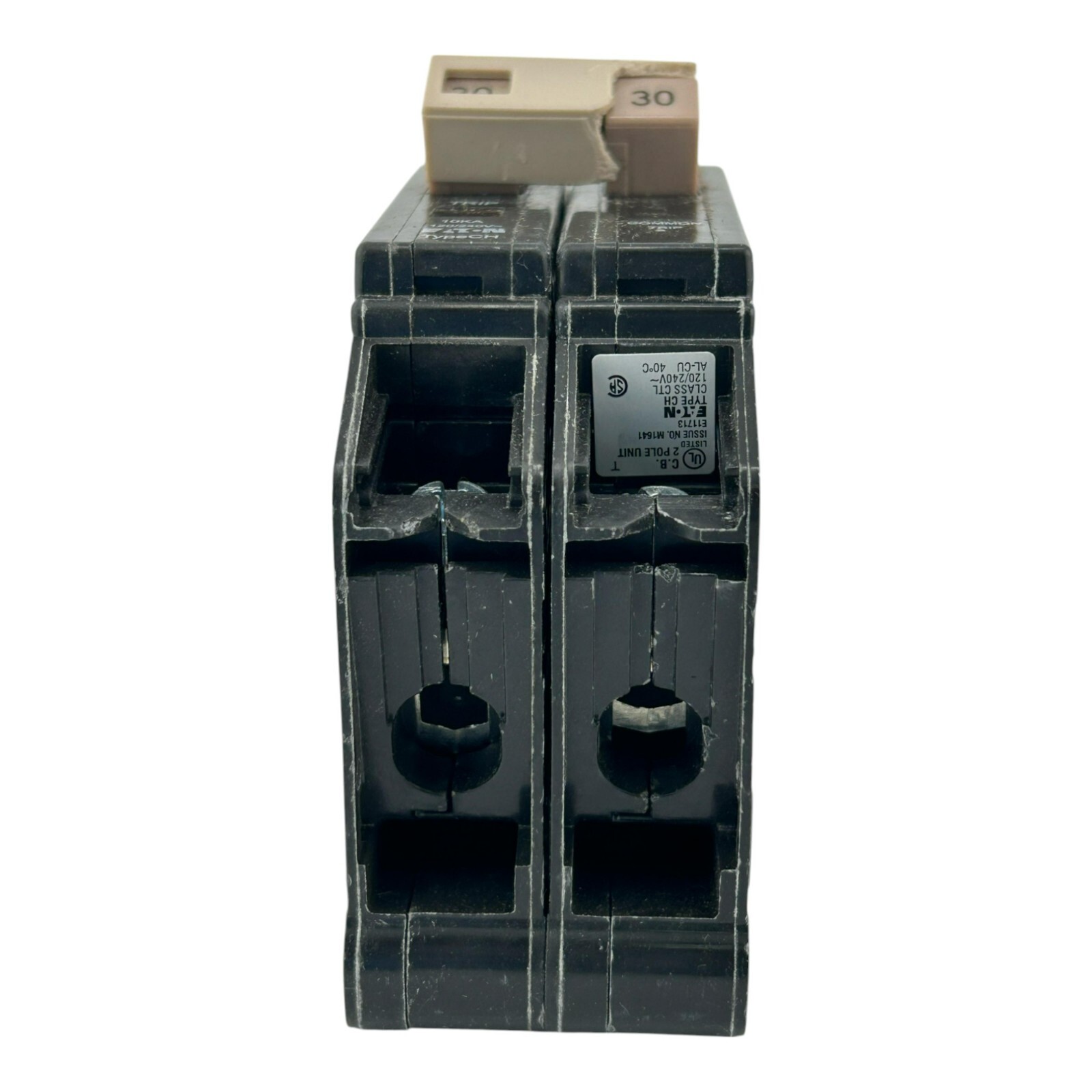 CHIPPED EATON CUTLER HAMMER CHF230 Plug In Breaker 2 Pole 30 Amp 120 240VAC