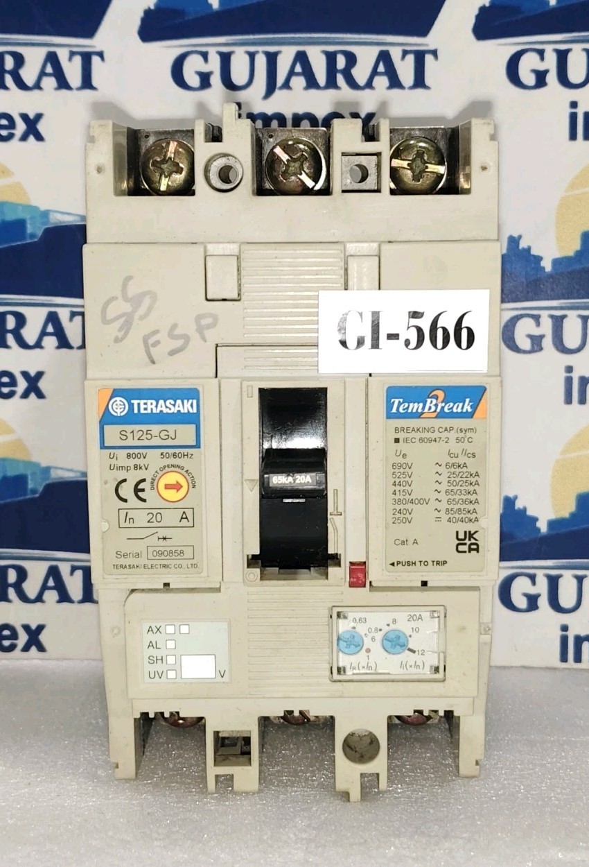 TERASAKI S125-GJ 20A 3POLE 65KA CIRCUIT BREAKER FREE FAST SHIPPING MADE IN JAPAN