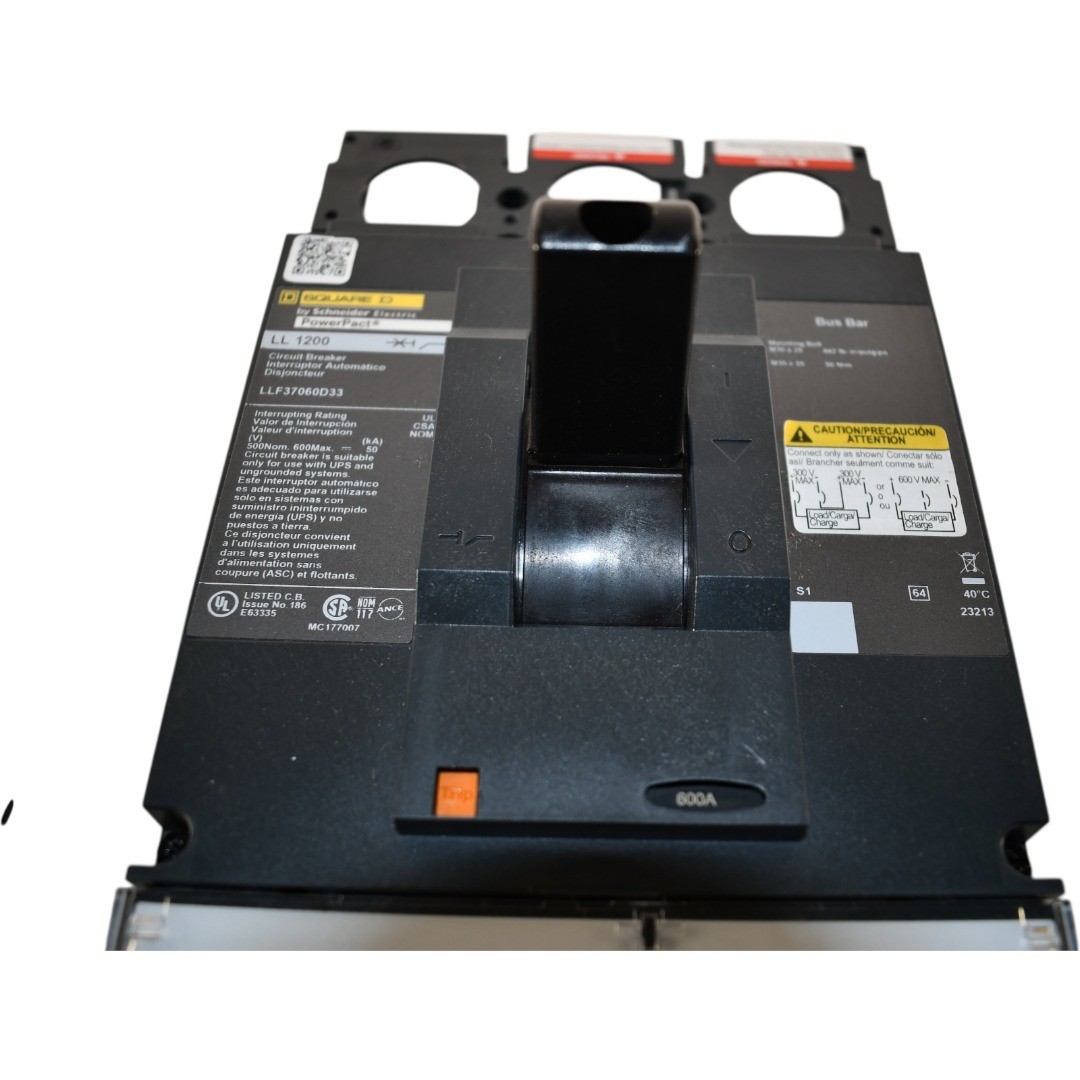 NEW Square D LLF37060D33 PowerPacT L 600A 3P 500VDC Circuit Breaker LL1200