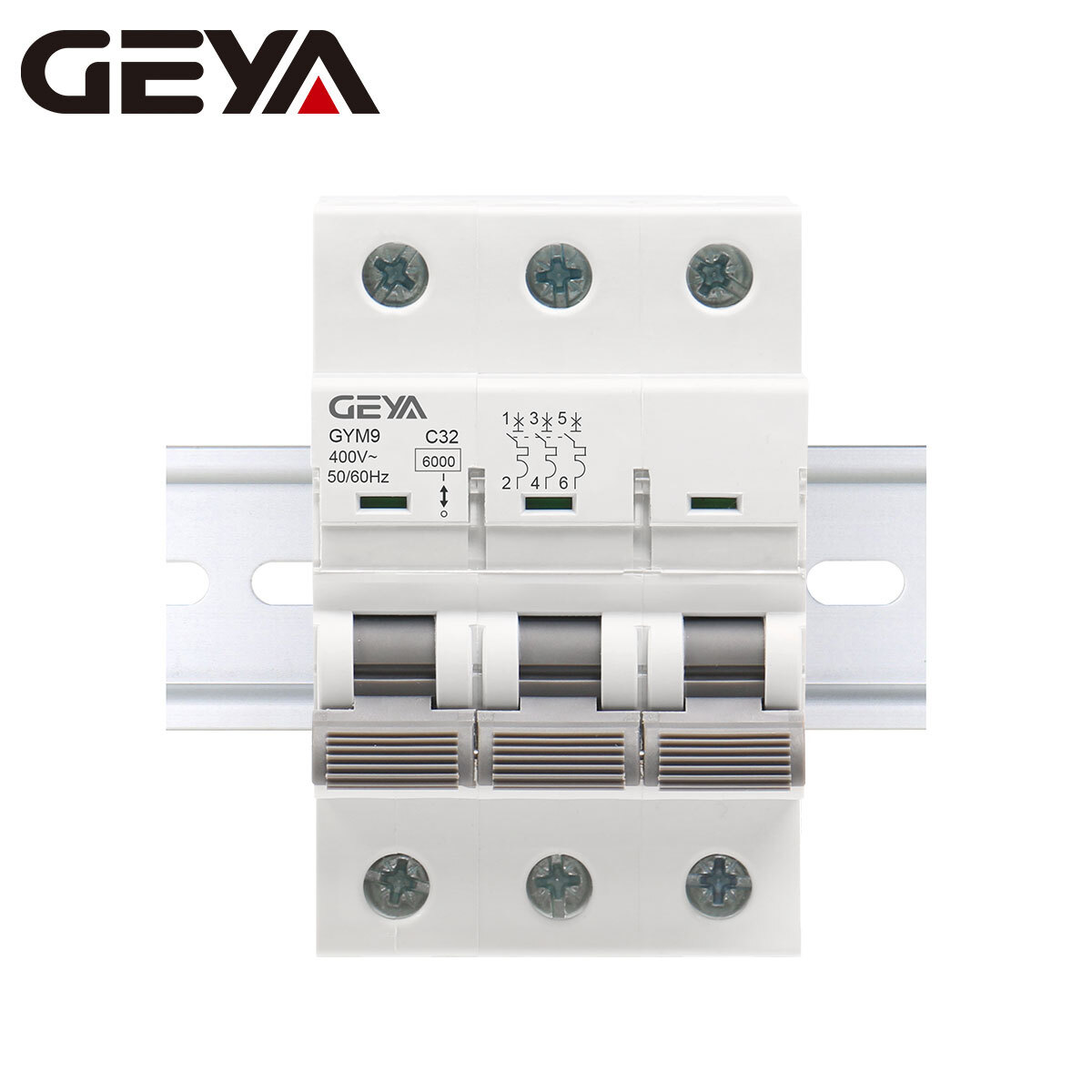 GEYA MCB Mini Circuit Breaker 3 Pole Type C 6 10 16 25 32 40 50 63 80 100 125Amp