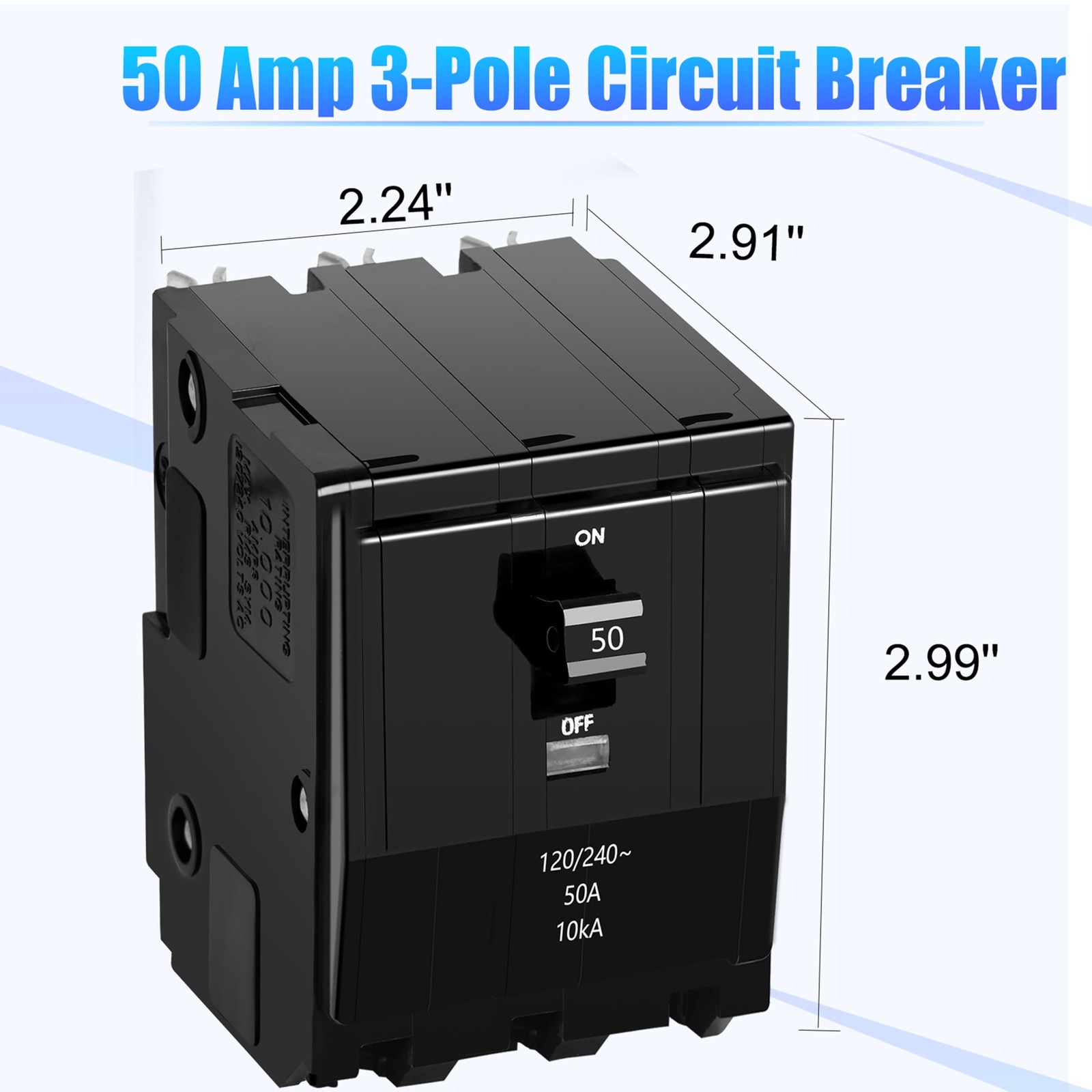 50Amp 3-Pole Circuit Breaker for QO350CP,Compatible with SD QO Load Center, CSED