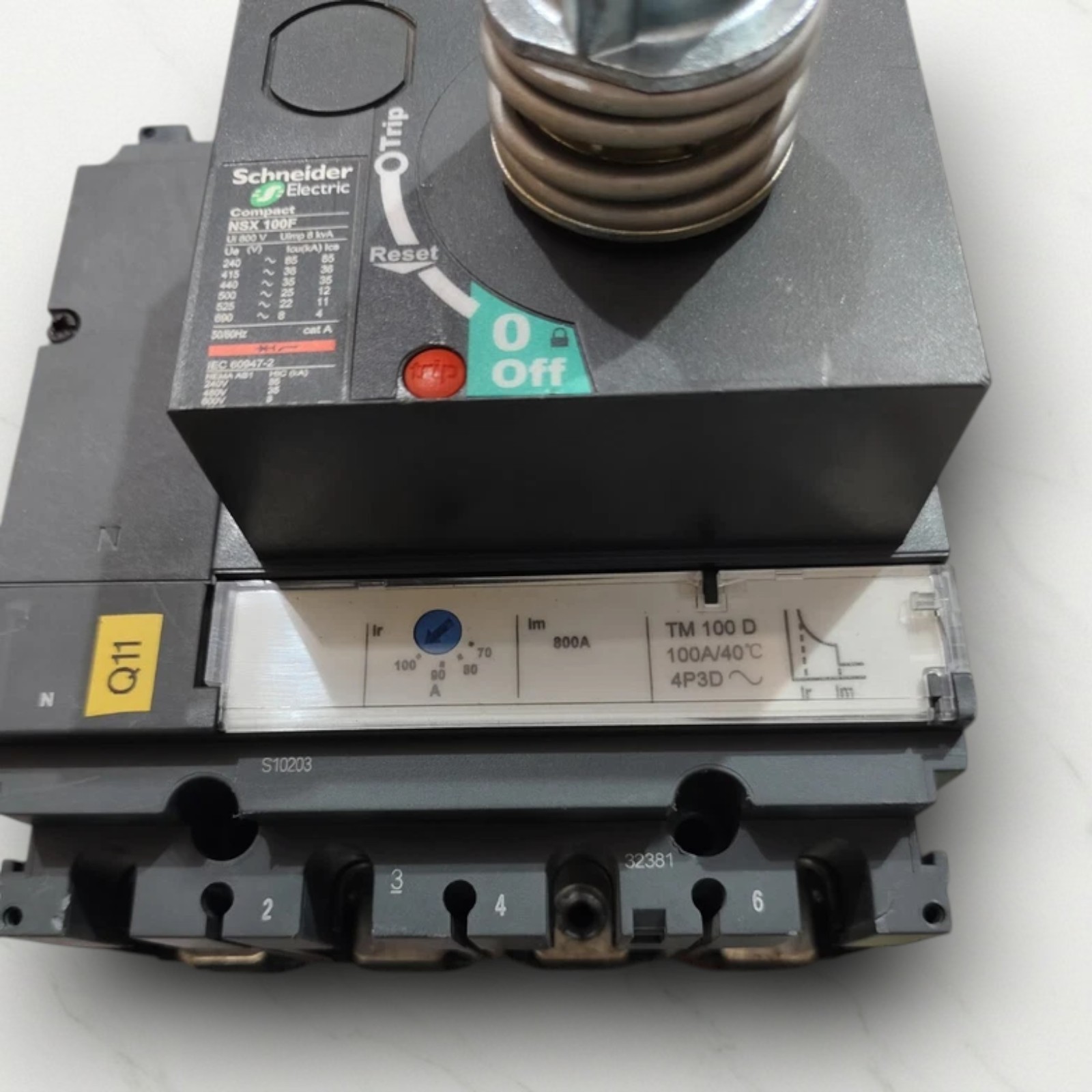 SCHNEIDER ELECTRIC NSX100F CIRCUIT BREAKER 100A 4POLE 440V 36KA FAST SHIPPING