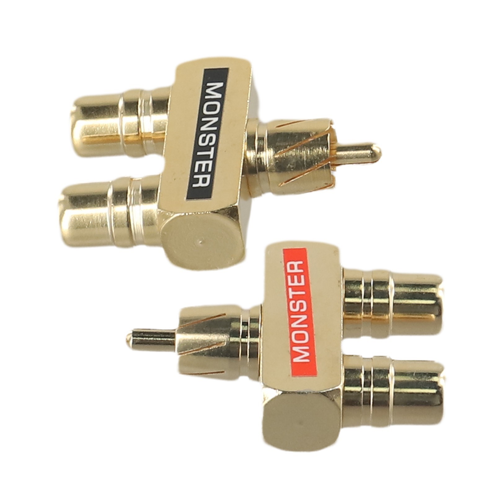 Y Splitter Adapter Copper Gold Plated Metal Parts 2pcs Accessory Audio