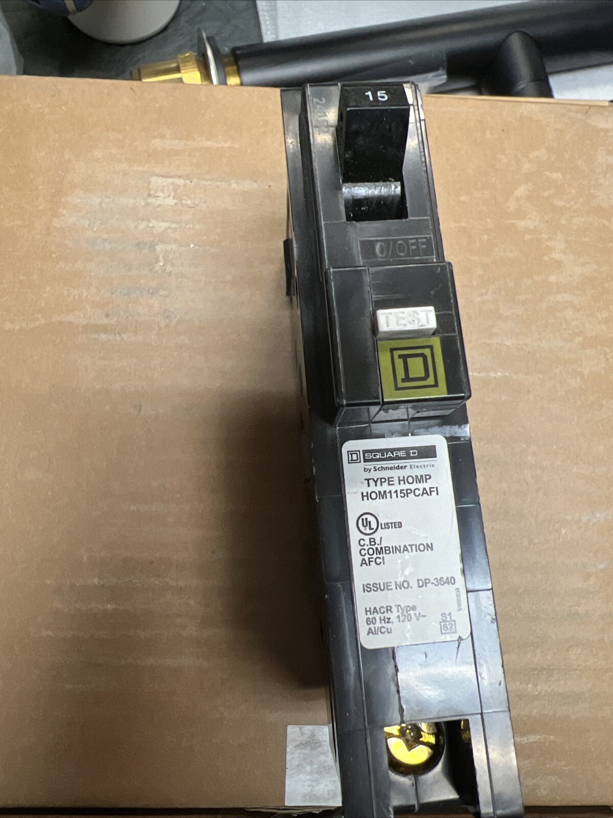 NEW Square D HOM HOM115PCAFI 1 Pole 15 Amp 120V Arc Fault AFCI Circuit Breaker