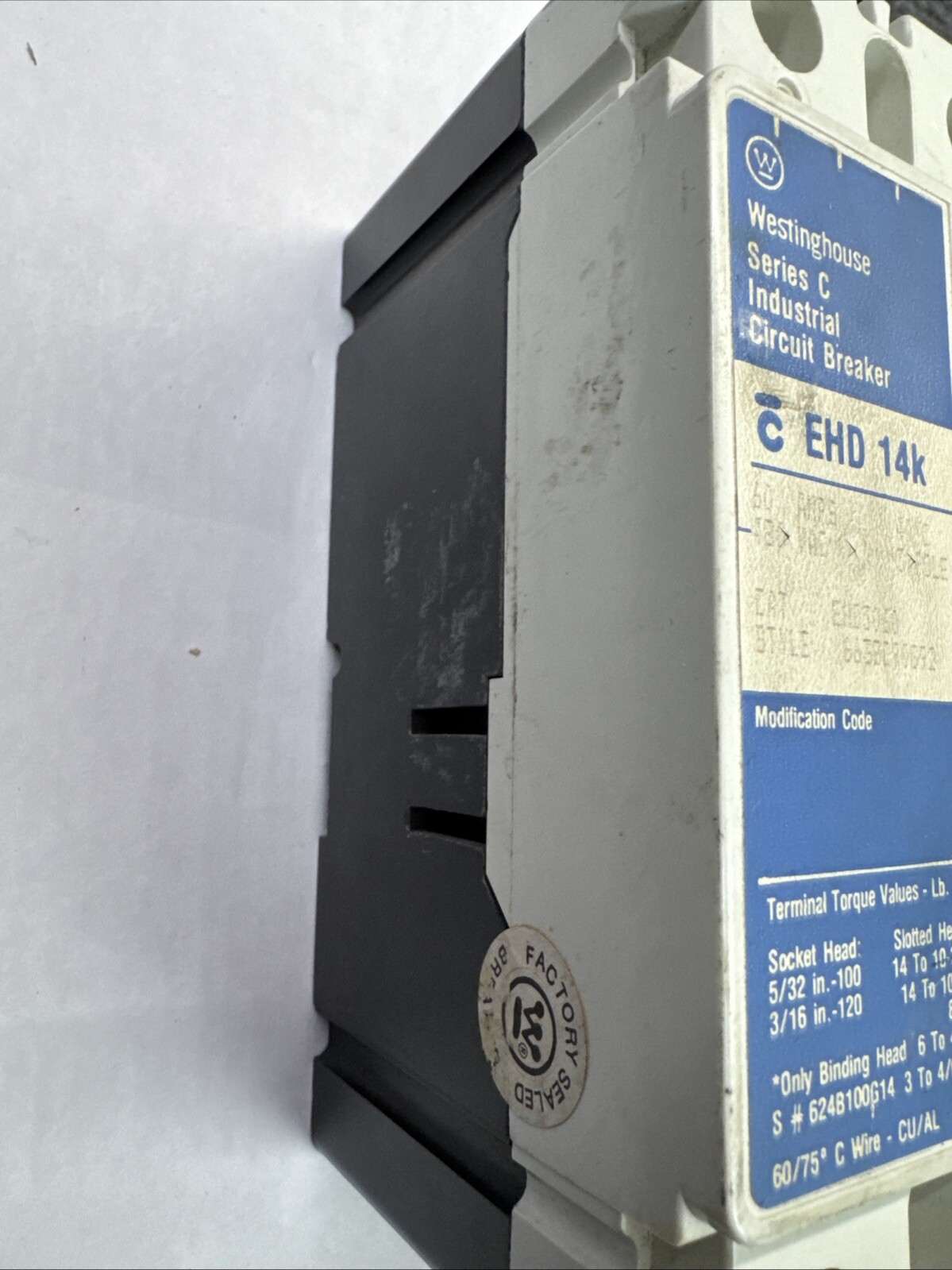 Westinghouse EHD306 60 Amp 480 Volt 3 Pole 14K Breaker 480V EHD USA!