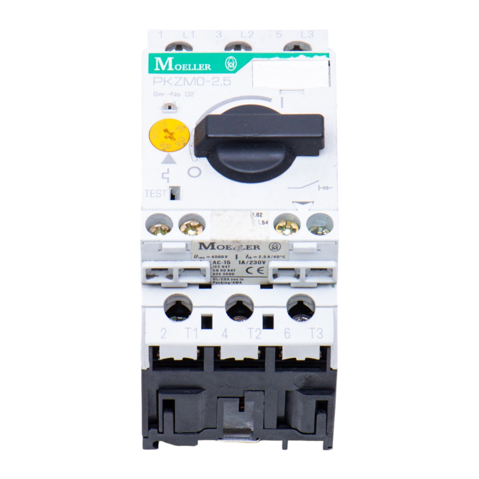 Thermal Magnetic Circuit Breaker PKZM02,5 For EATON MOELLER PKZM0-2.5 XTPR2P5BC1