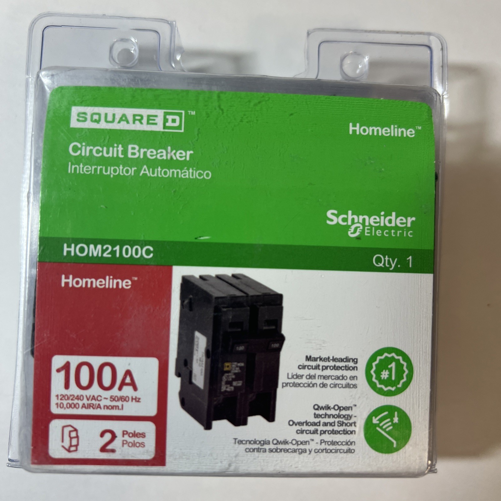 Square D HOM2100C 100A Circuit Breaker (2420) New