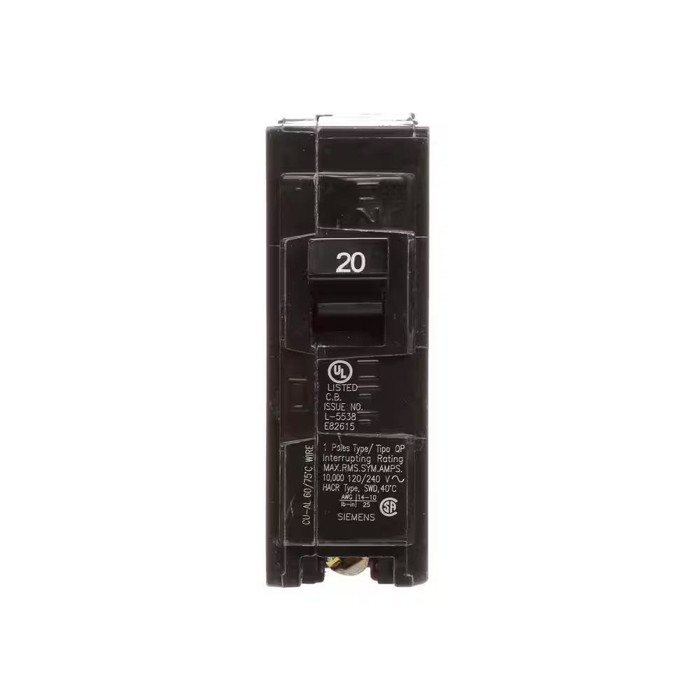 20 Amp Single-Pole Type QP Circuit Breaker