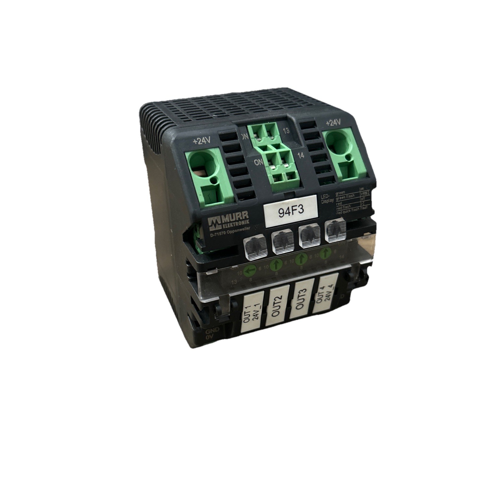 Murr Elektronik D-71570 Oppenweiler Circuit Breaker, 4 Amp, 24Vdc, 8-Channel