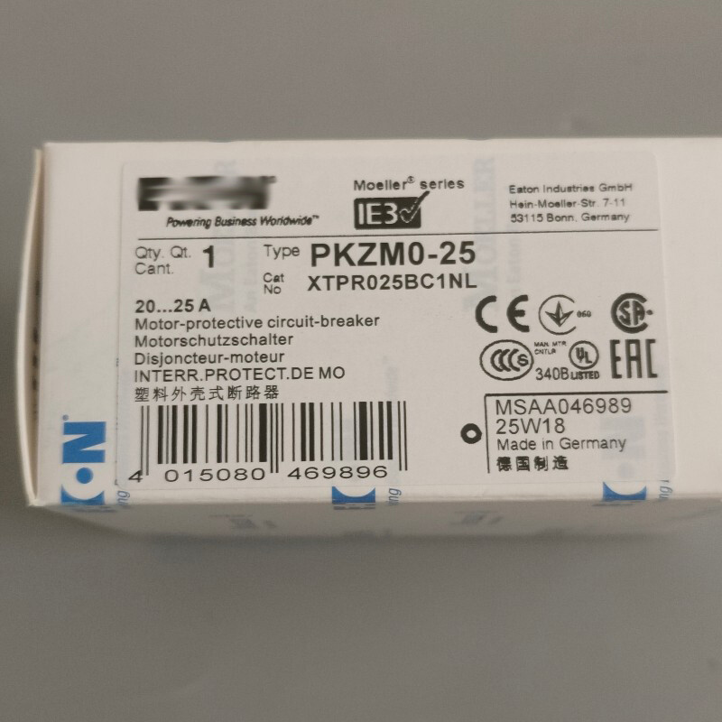 NEW Circuit Breaker PKZM0-25 XTPR025BC1 For EATON MOELLER Free Shipping From USA