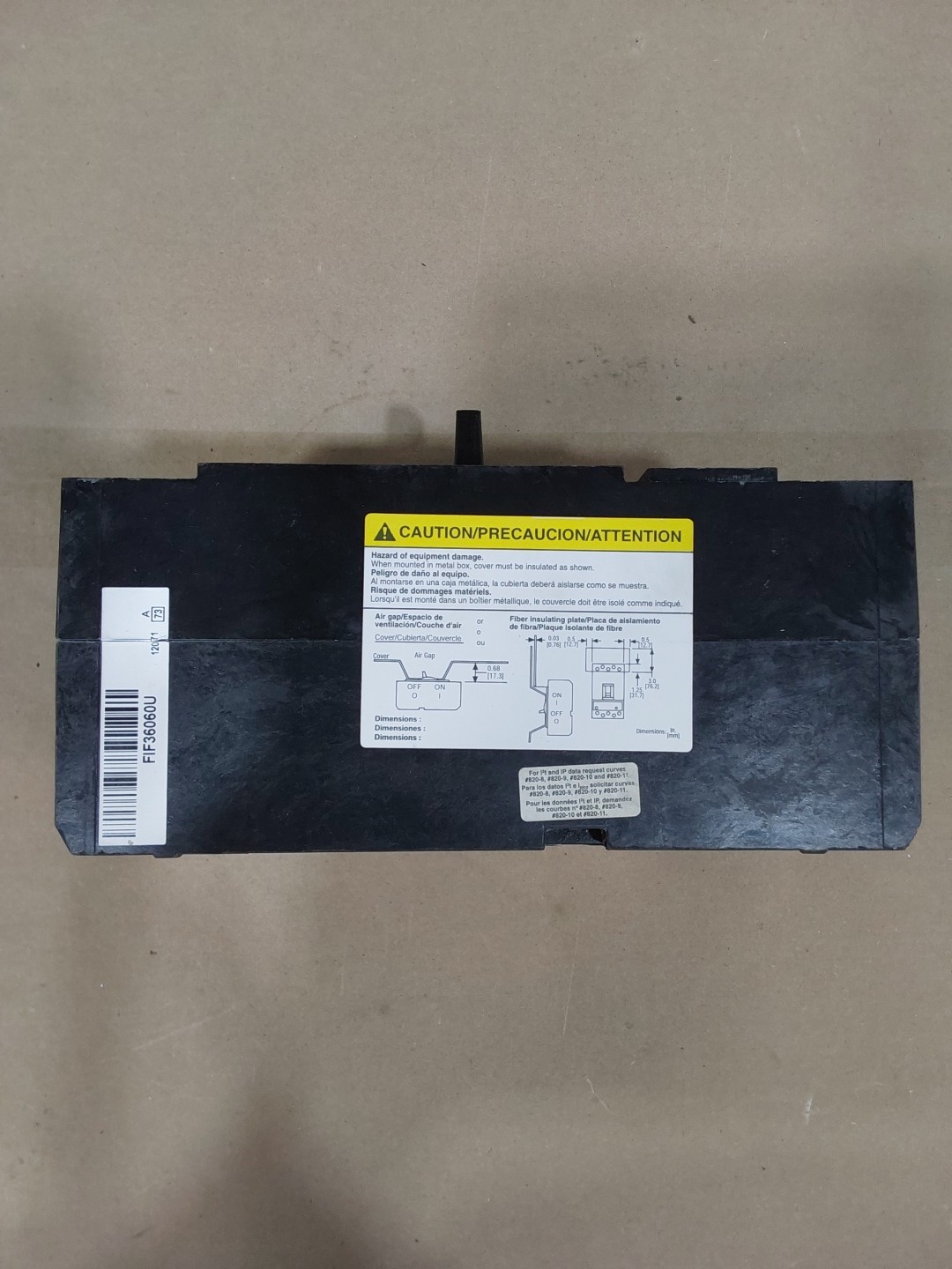 Square D FIL36060 60A I-Limiter Circuit Breaker 600V 3 Pole FIL-36060 SqD 60 Amp