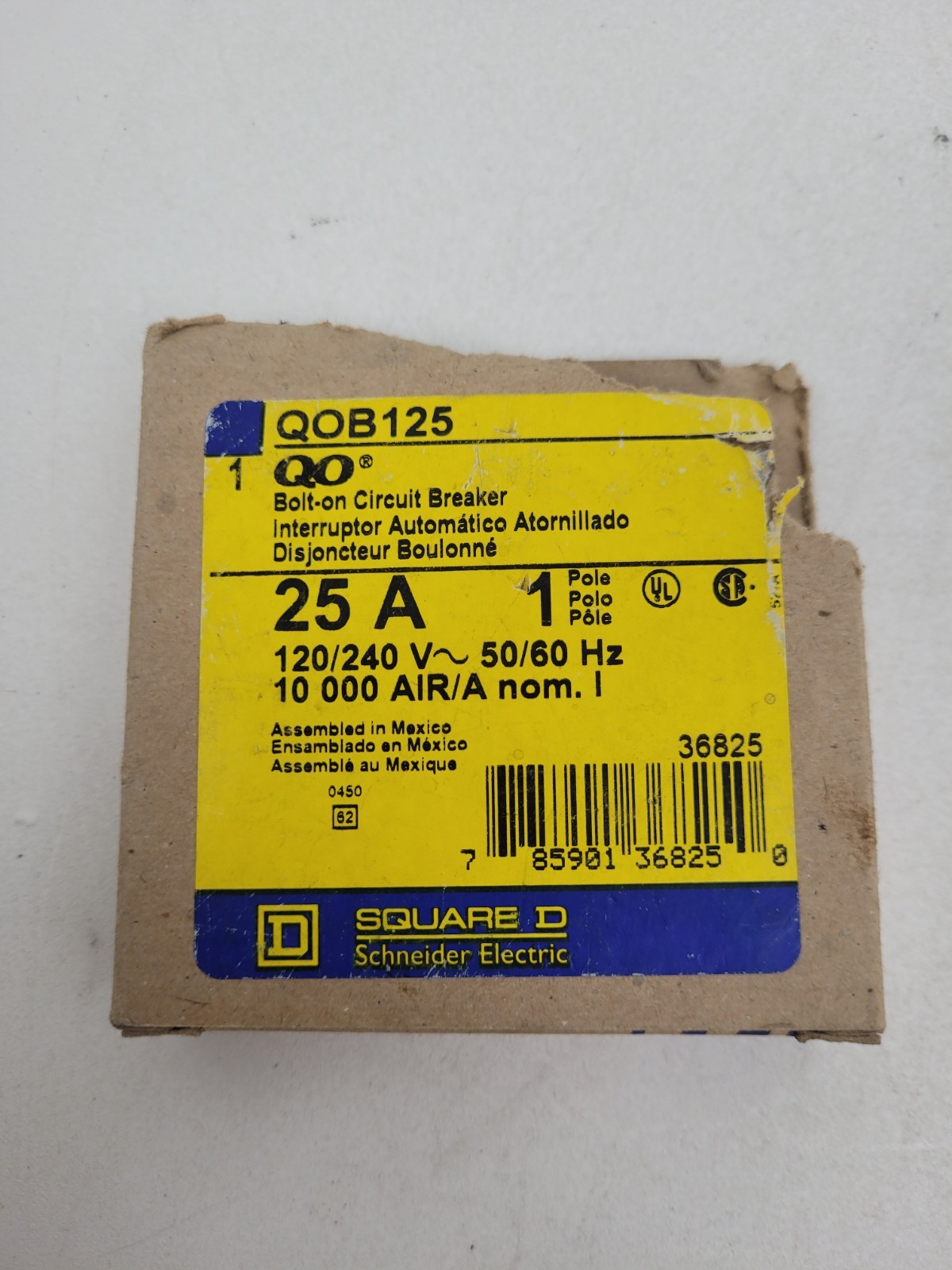 QOB125 Square D 25 Amp 240 Volt Circuit Breaker – Next Day Option – New