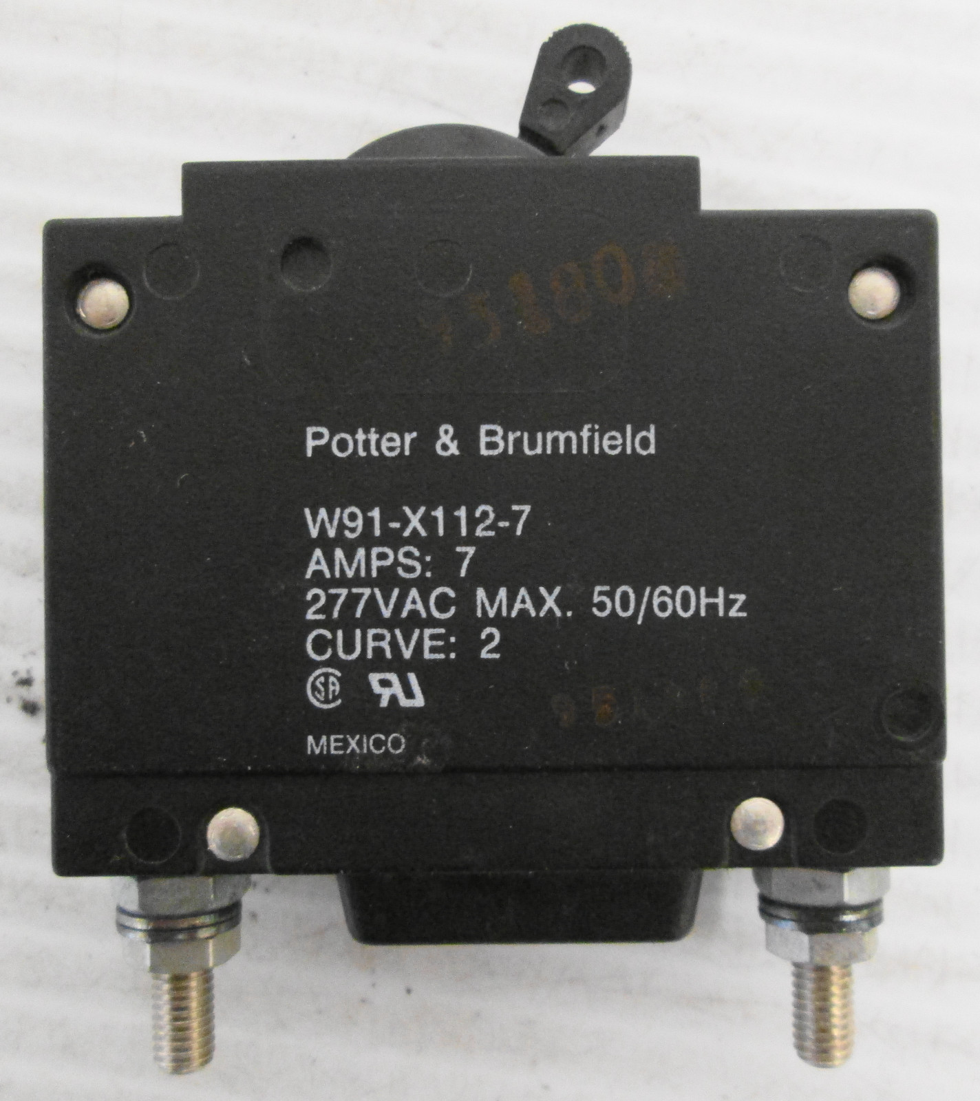 Potter & Brumfield W91-X112-7 Circuit Breaker 7A 277VAC 50/60Hz