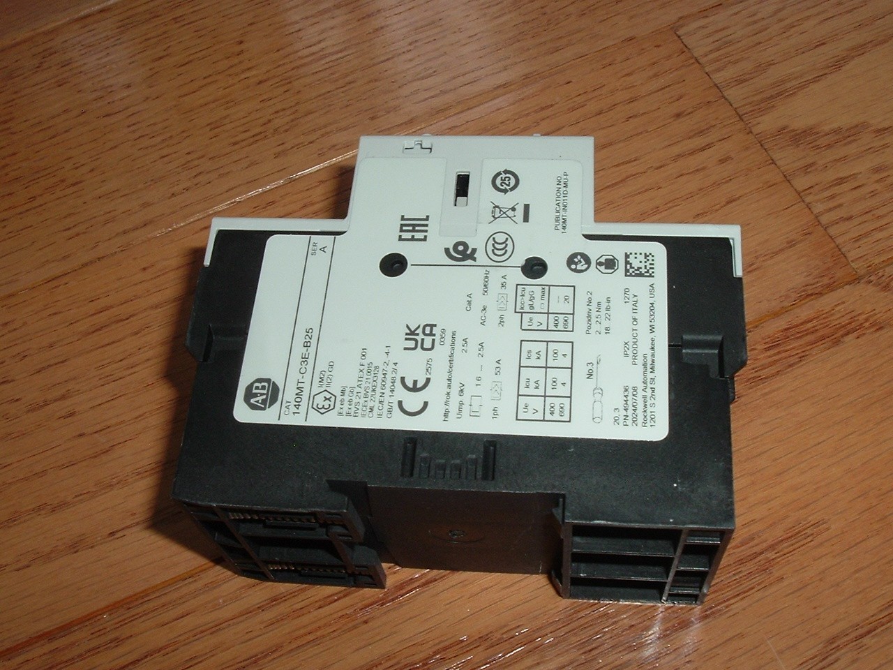 AB 140MT-C3E-B40 494437 Motor Protector/Circuit Breaker 600V, 2.5-4A 140MTC3EB40