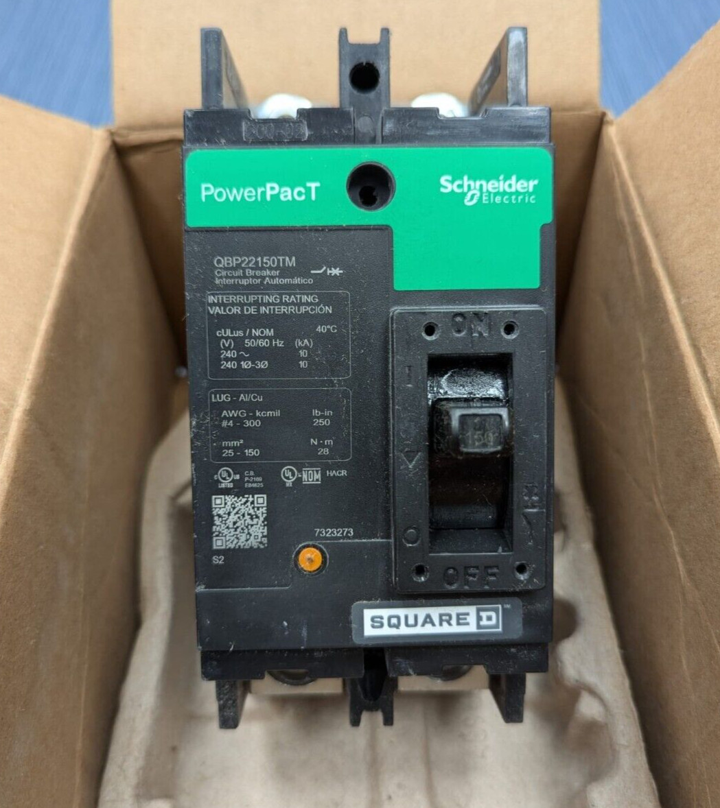 Square D SCHNEIDER ELECTRIC QBP22150TM PowerPacT 2 Pole 150 Amp 240 Volt