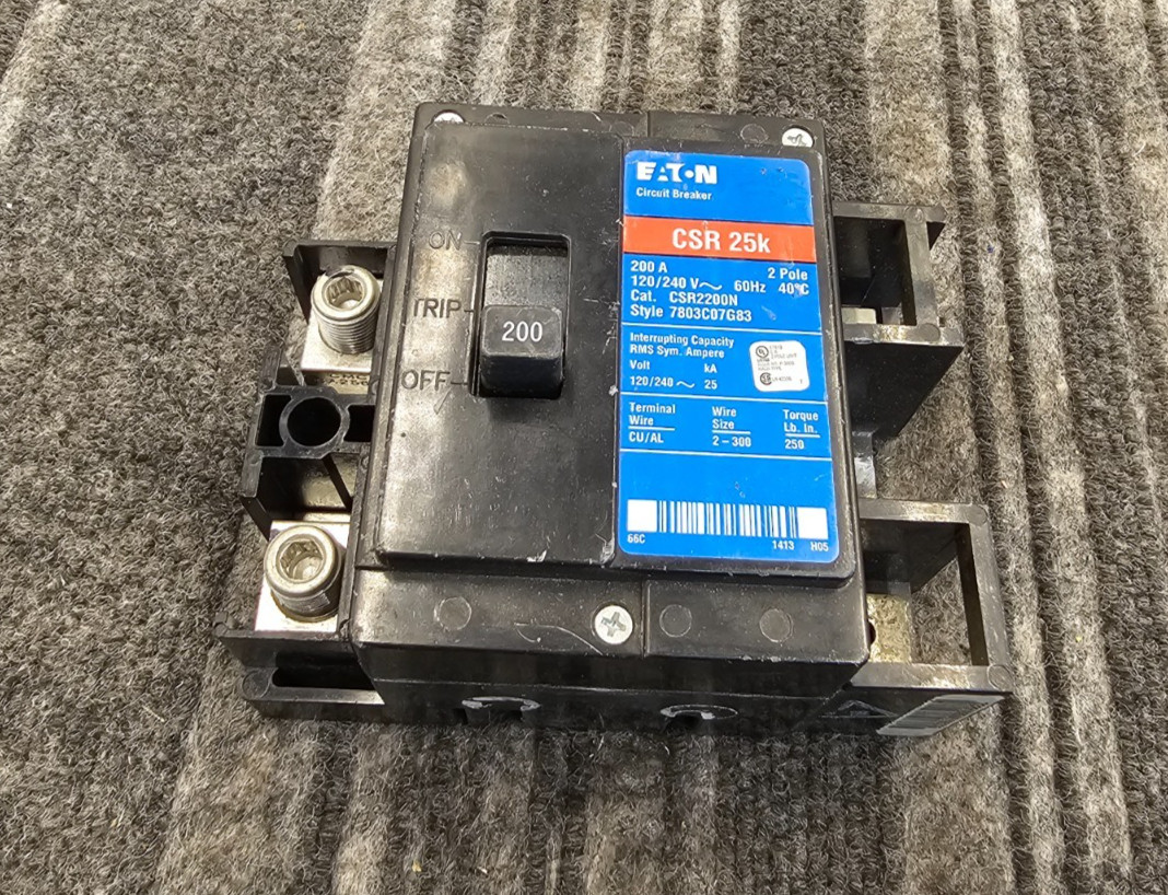 Eaton CSR2200N Circuit Breaker 200A 2-Pole 120/240V 60Hz 40C CSR 25k