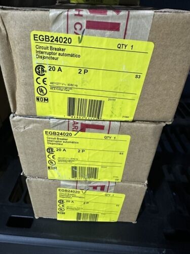 Square D EHB24020 2 Pole 20 Amp 480Y/277 Vac Circuit Breaker