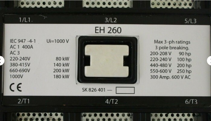 EH-260-30-22 New Aftermarket EH 260 Contactor for ABB EH-260-30-22