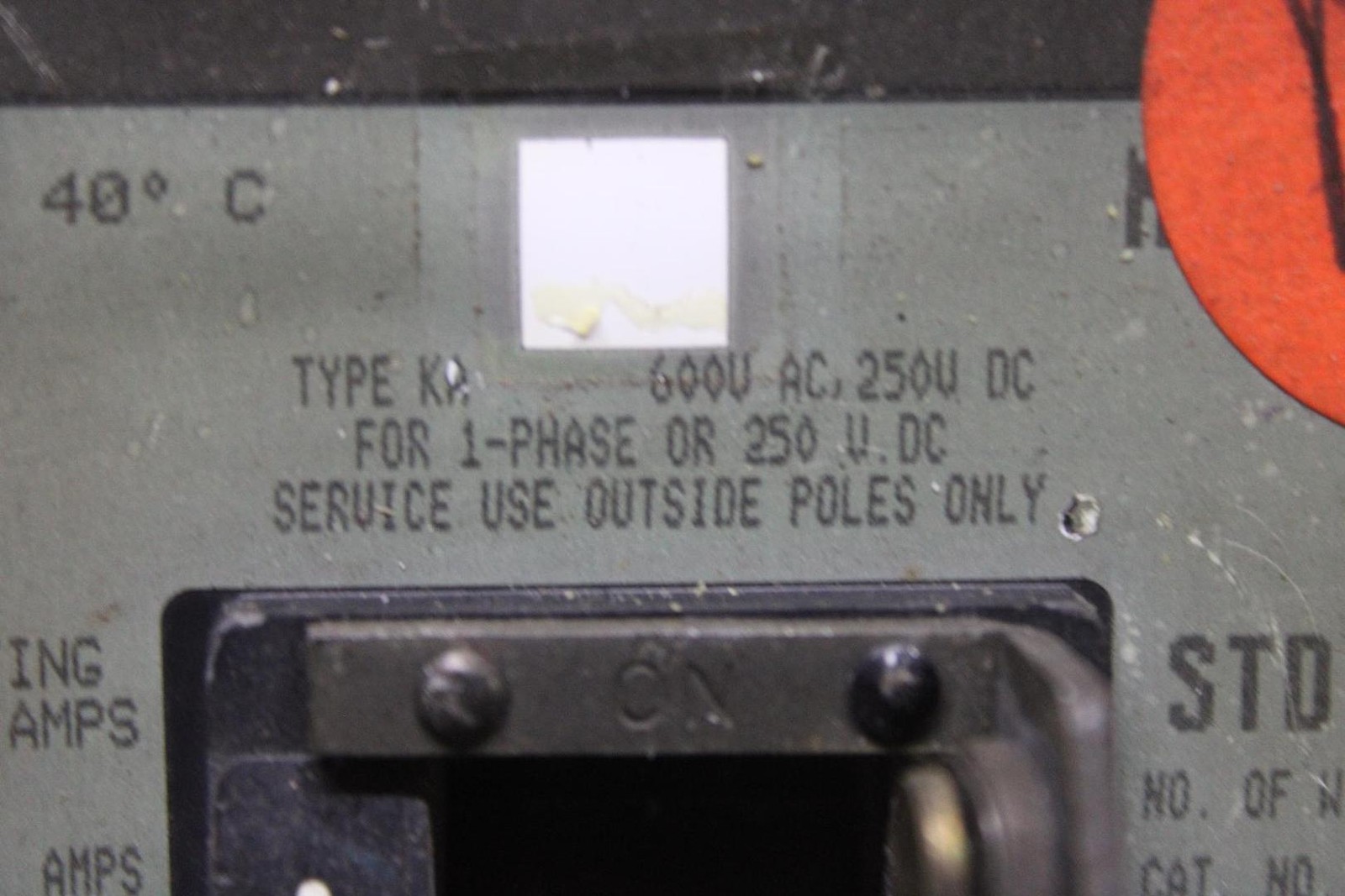 SQUARE D I-LINE CIRCUIT BREAKER KA36200 200 AMP 600 VAC 3-POLE