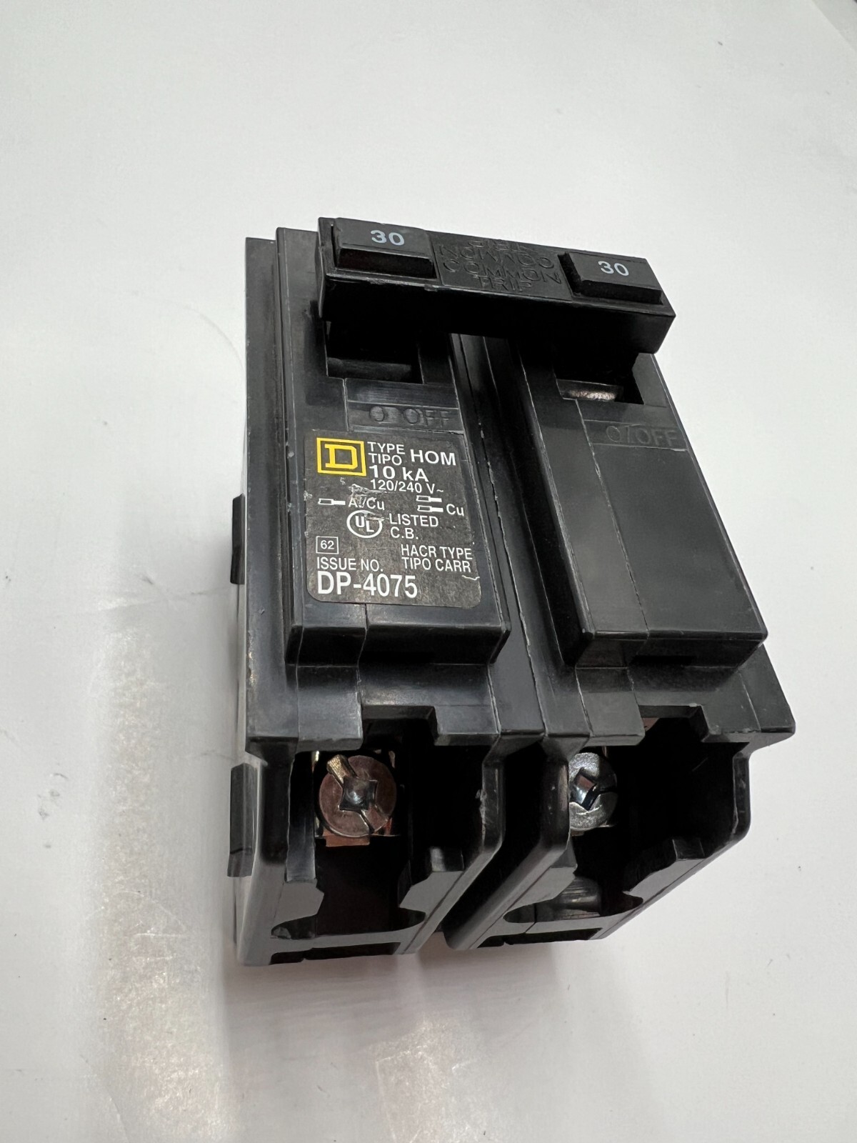 3 pack Square D DP-4075 HOM 10KA 120/240V 50/60Hz 2-Pole 30A Circuit Breaker