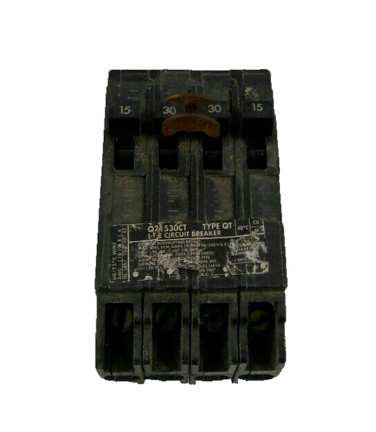 Siemens/ BREAKER/Q21530CT /15-30Amp /4 Pole / 120/240VAC/QT/ QUAD/USE(L198
