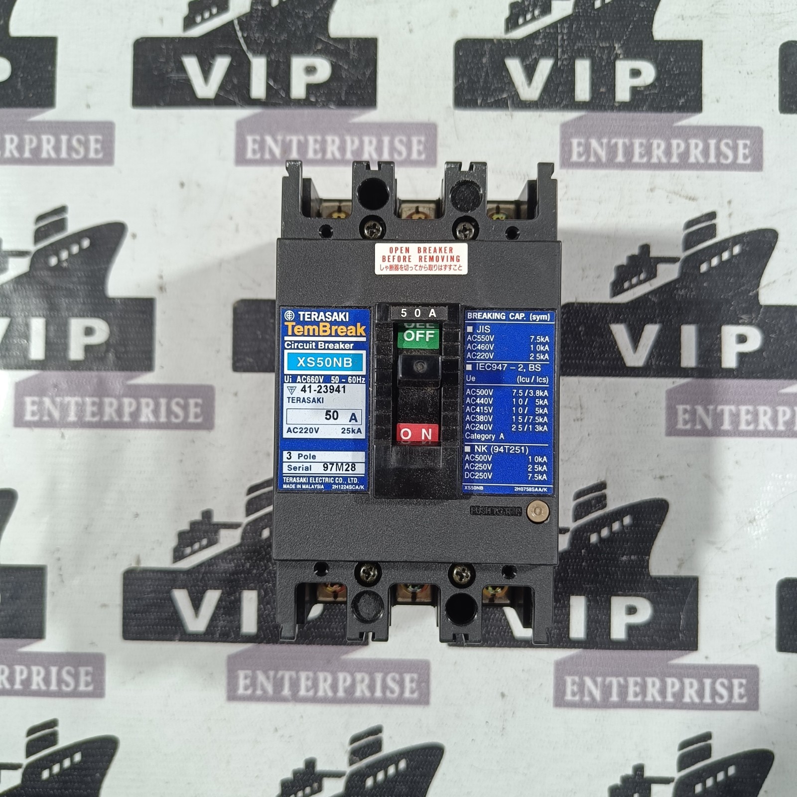 TERASAKI XS50NB CIRCUIT BREAKER 50A FREE FAST SHIPPING