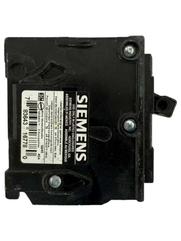 USED SIEMENS Q245 Circuit Breaker Type QP Double-Pole 45 Amp 120/240V