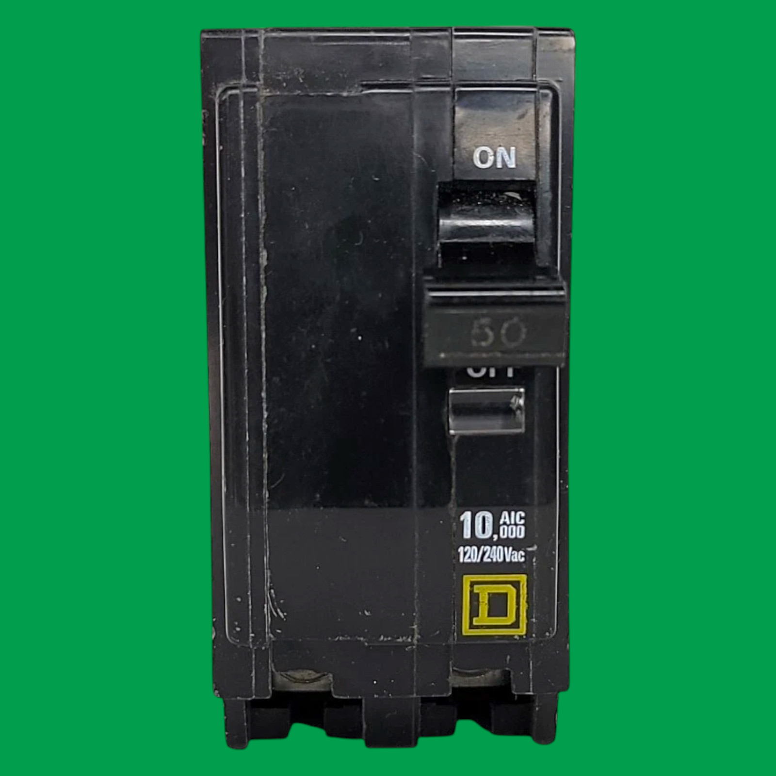 Square D QO250 Circuit Breaker 50 Amp 2-Pole 120/240V QO Plug-On HACR USA