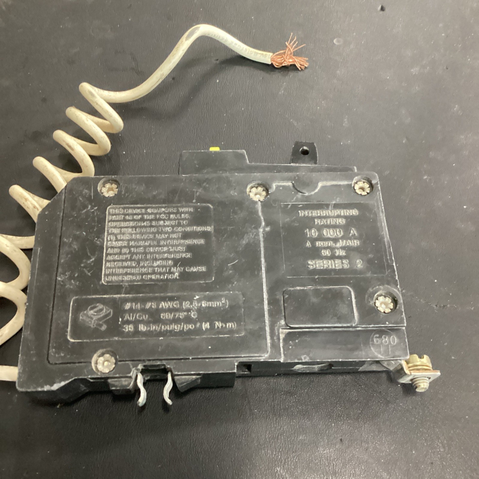 Used Square D QOB120GFI 20A Single Pole Circuit Breaker 120V GFI