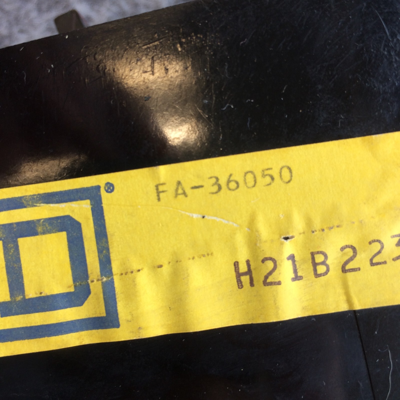 Square D FA36050 3 Pole 50 Amp 480V Relabeled Gray Circuit Breaker Handle Lock