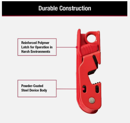 Master Lock Red Electrical Box Circuit Breaker Lockout 493B Grip Tight – New