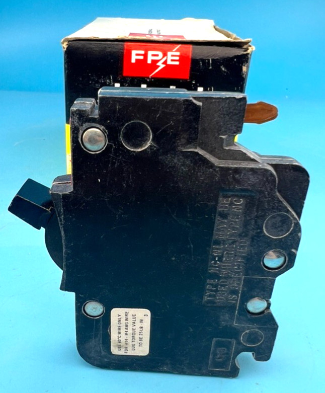 Federal Pacific 50 Amp 1 Pole Type NC Circuit Breaker FPE Stab-Lok Thin 20A *NEW