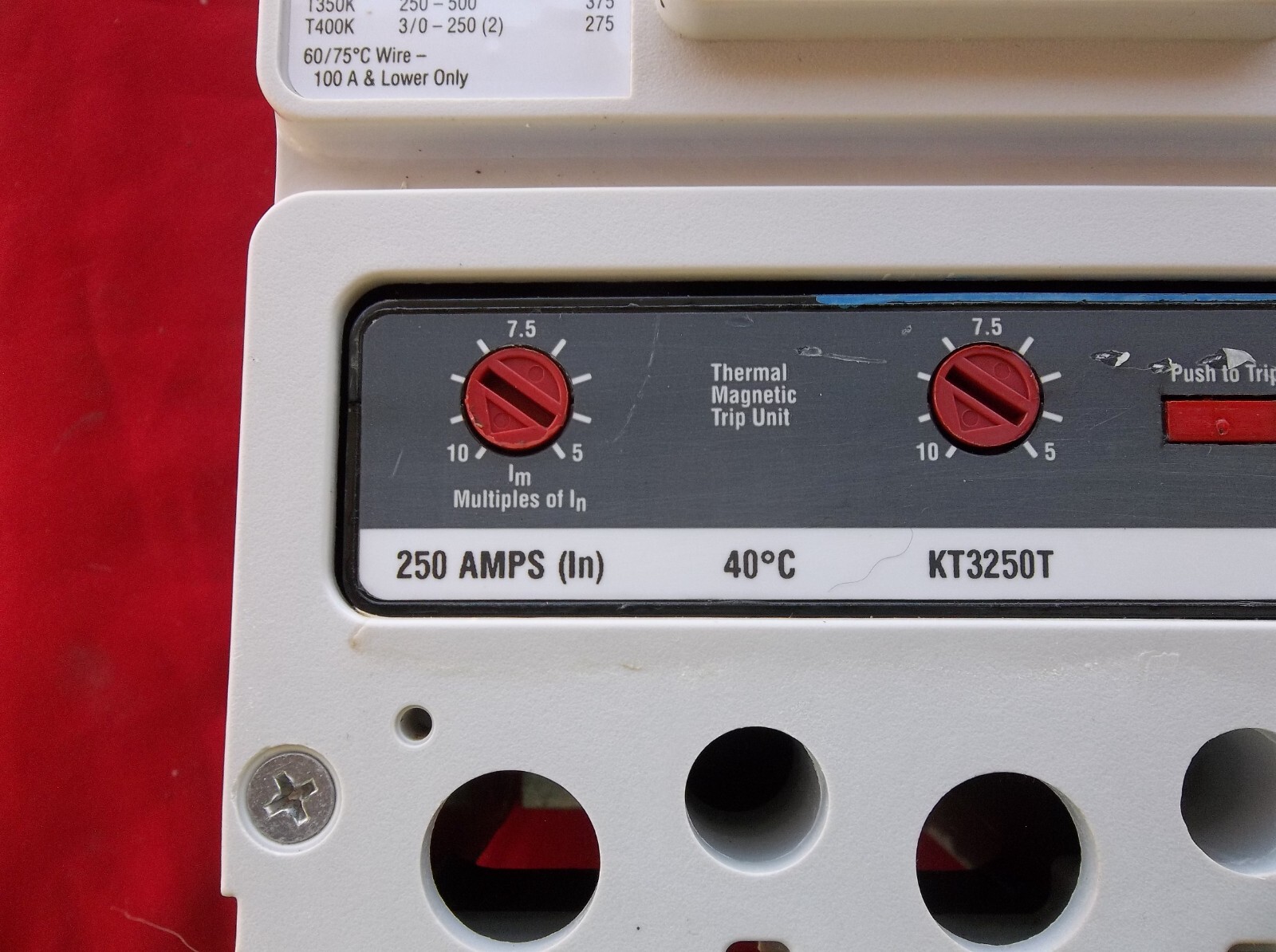 EATON KD3400F circuit breaker 9 20 12