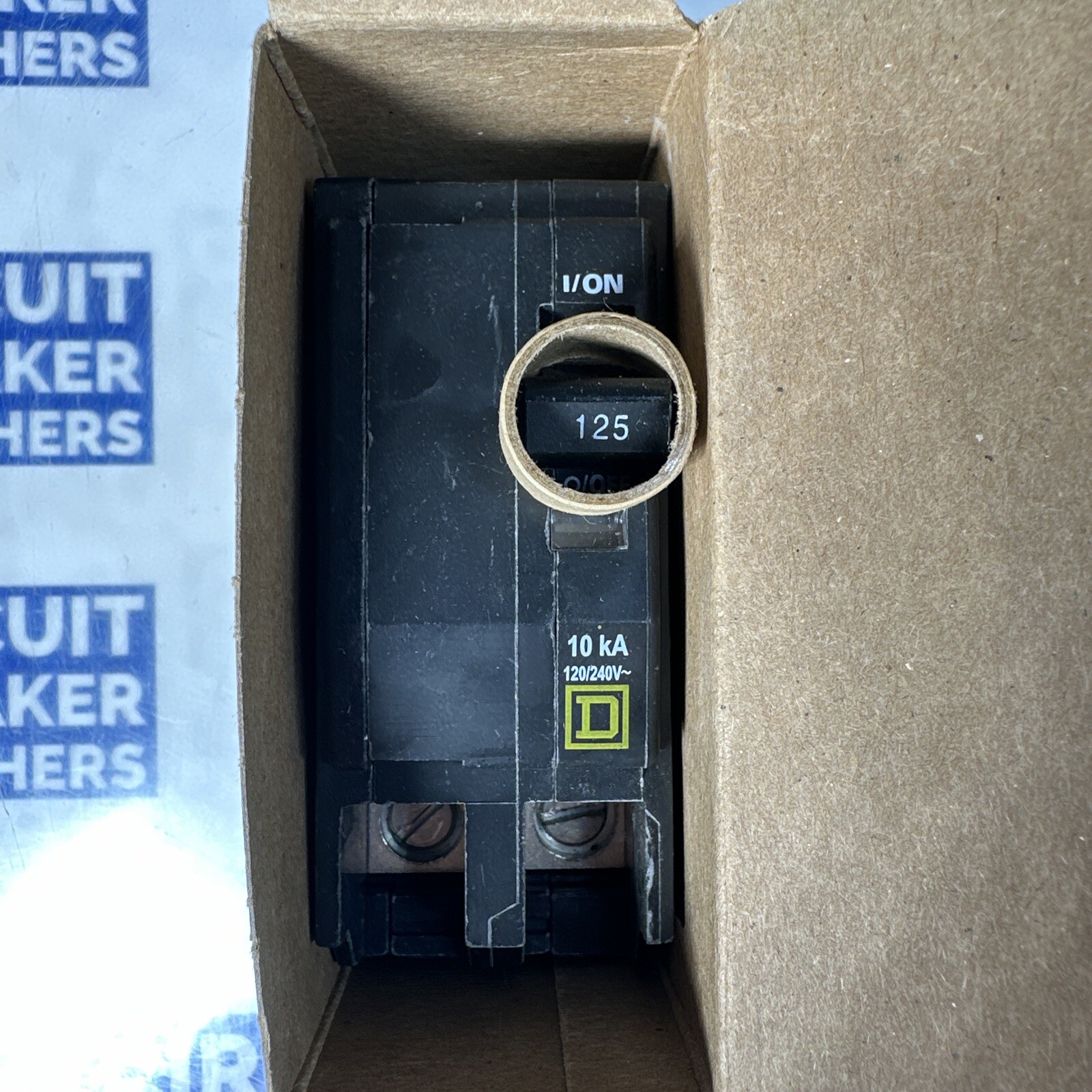 SQUARE D QOB2125 125 Amp 120/240V 2 Pole Bolt On Circuit Breaker (New In Box)