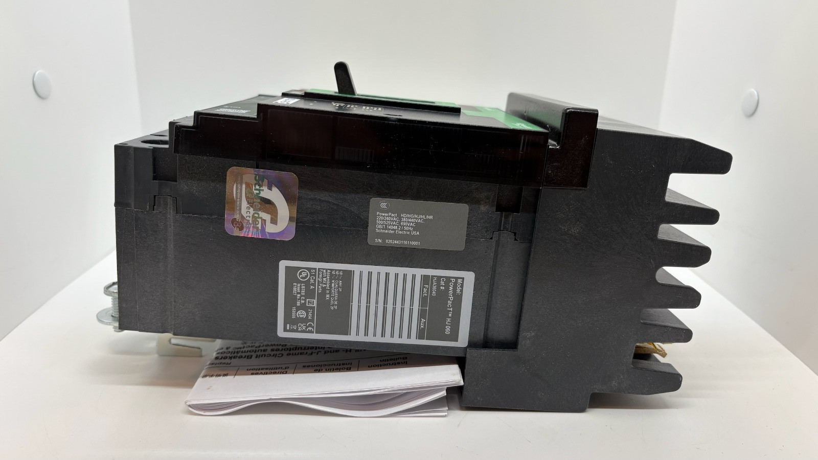 Square D HJA36040 PowerPacT HJ 060 Circuit Breaker 40A 3 pole 600VAC 25kA I-Line