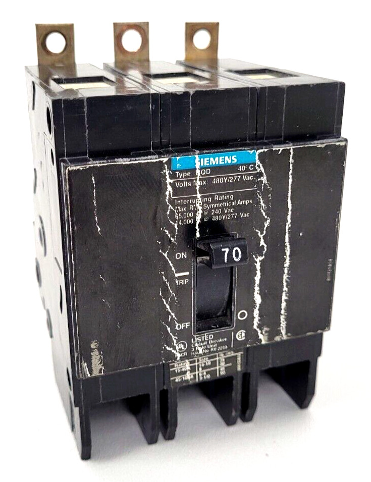 BQD370 Siemens 70 Amp 480 Volt Circuit Breaker – Next Day Option