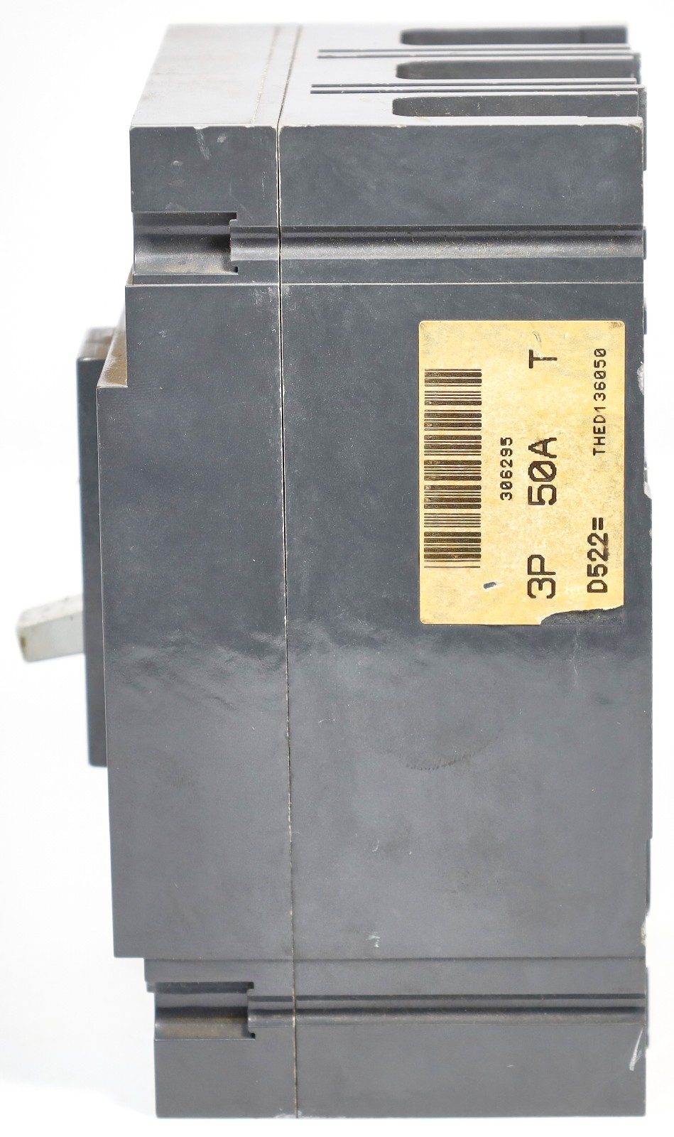 GE 50A Hi-Break Circuit Breaker 3 Pole 600 VAC / 250 VDC 25kA THED136050