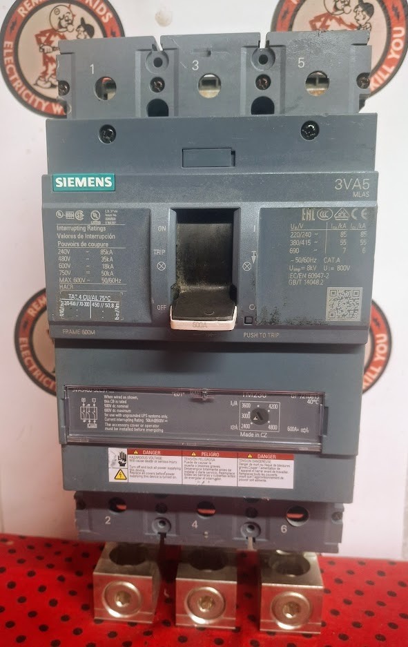 SIEMENS 3VA5460-5EC31 600Amp 3Pole 600v Circuit Breaker SHIPS SAME DAY
