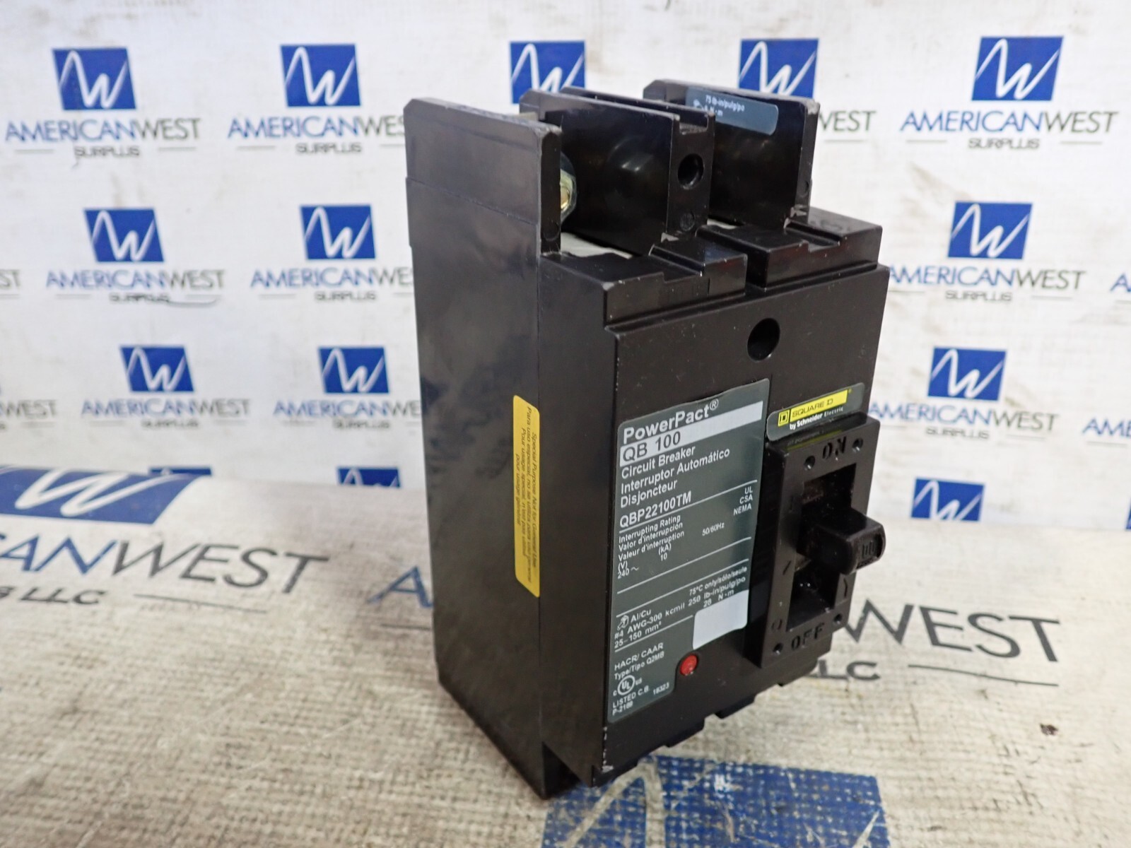 New Square D QBP22100TM 100 amp 2p Top Feed Main Breaker Powerpact 240v